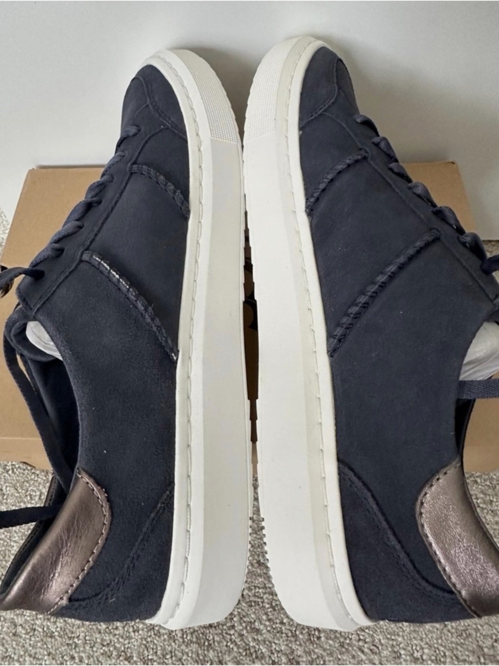 UGG Alameda Womans Navy Casual Lace Up Sneakers - Picture 3 of 4